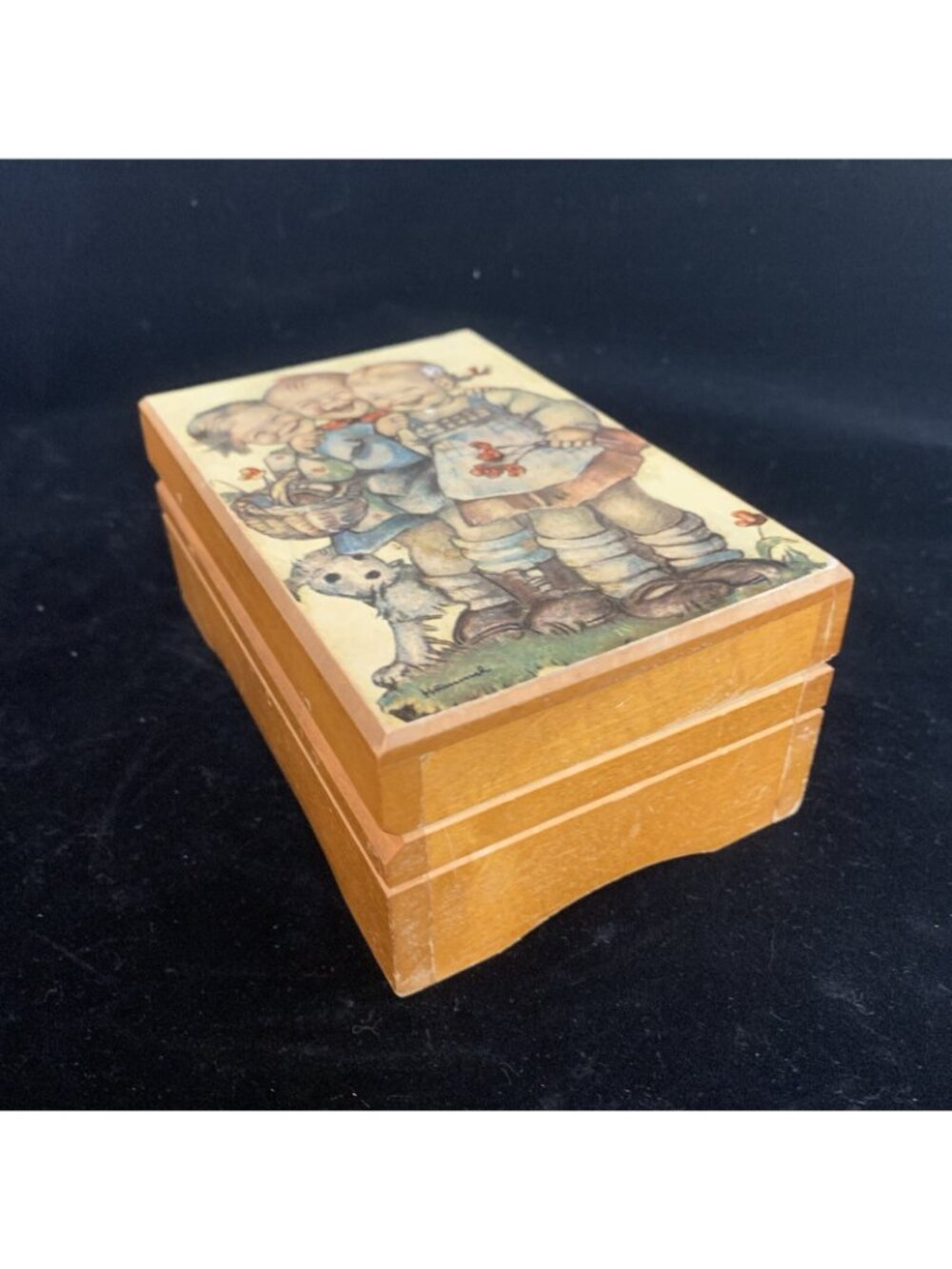 Swiss Cuendet Music Box Hummel Girls Dr Zhivago Laura's Theme Works Tested Vtg - Picture 7 of 10